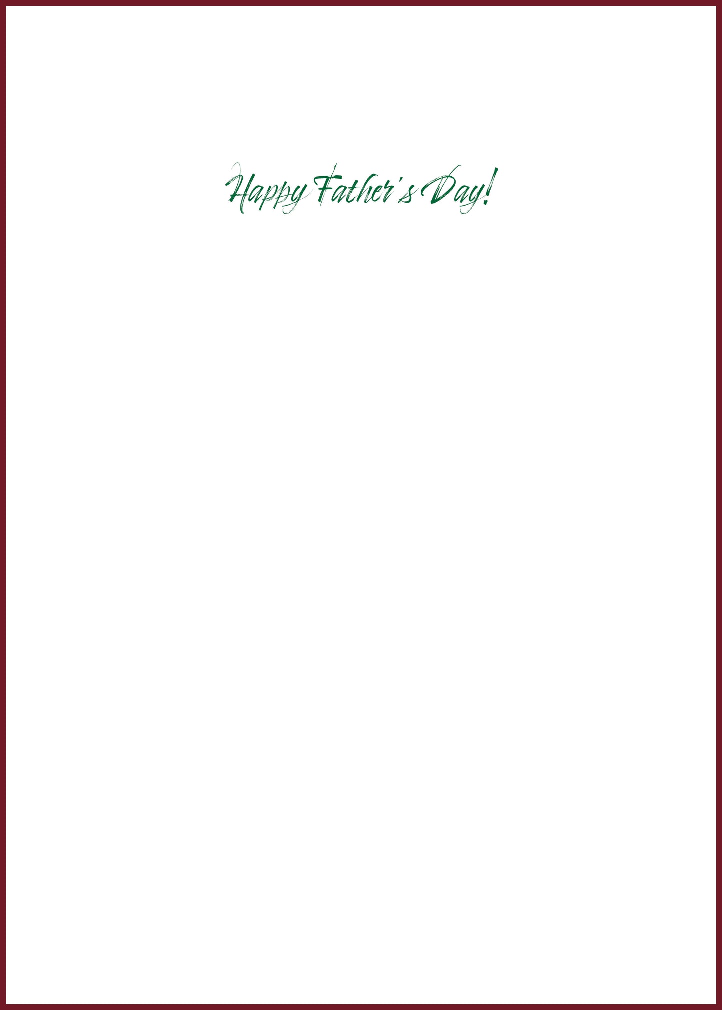 "No One Measures Up to You" Greeting Card (Father's Day)