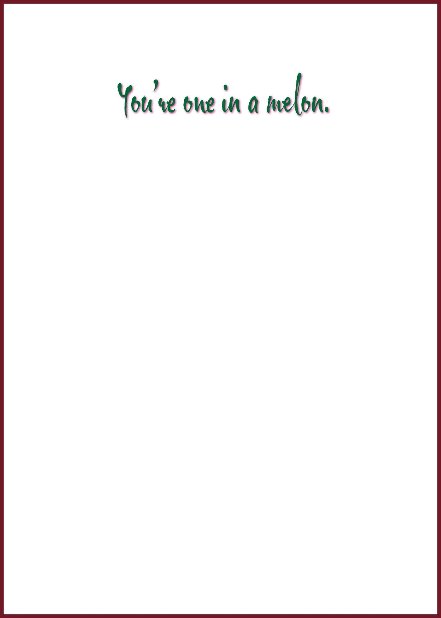 "One in a Melon Dad" Greeting Card (Father's Day)