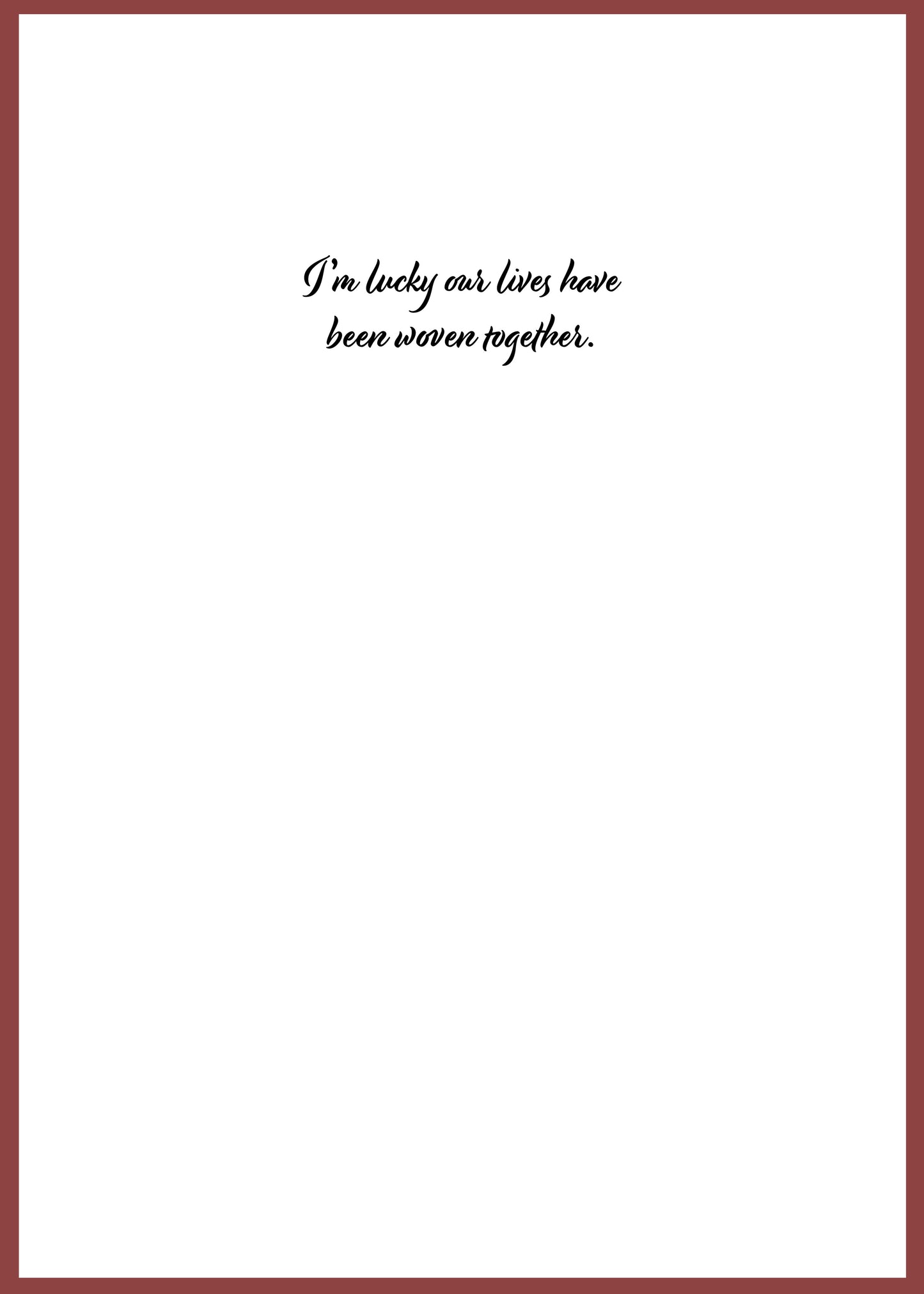 "Woven Together" Greeting Card (Love, Friendship, Anniversary)