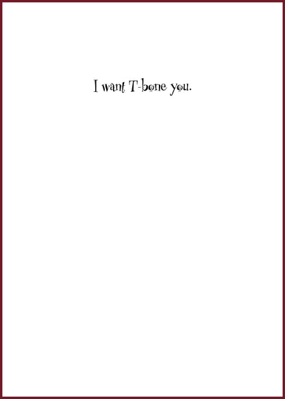 "Make No Mis-Steak" Greeting Card (Love)