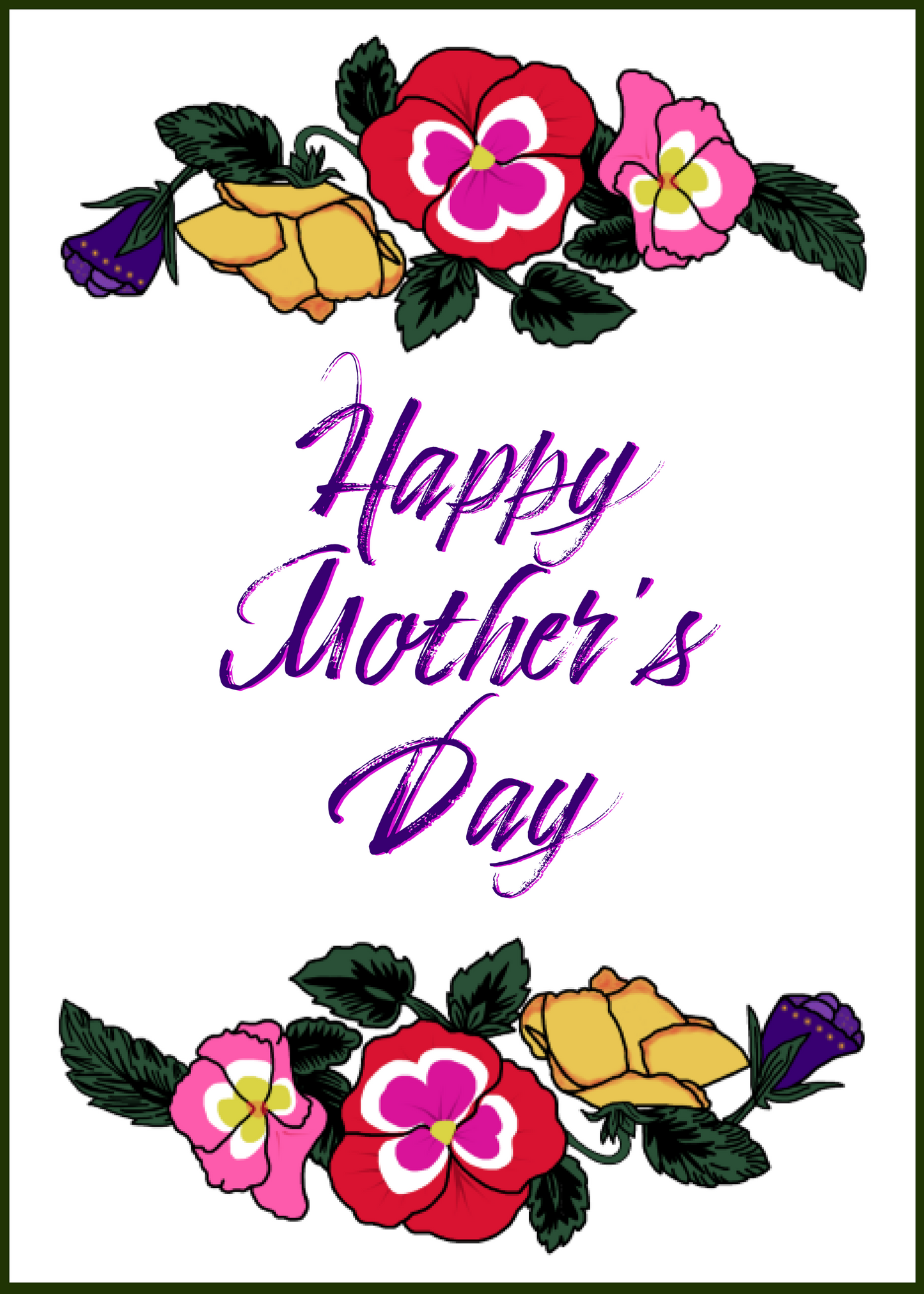 "Floral Garland" Greeting Card (Mother's Day)