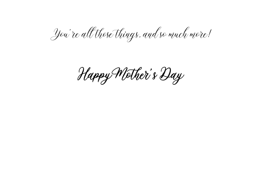 "Loving, Amazing, Strong" Greeting Card (Mother's Day)