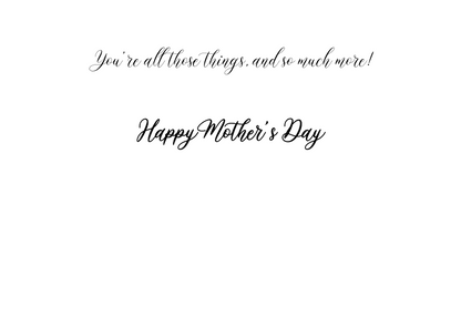 "Loving, Amazing, Strong" Greeting Card (Mother's Day)